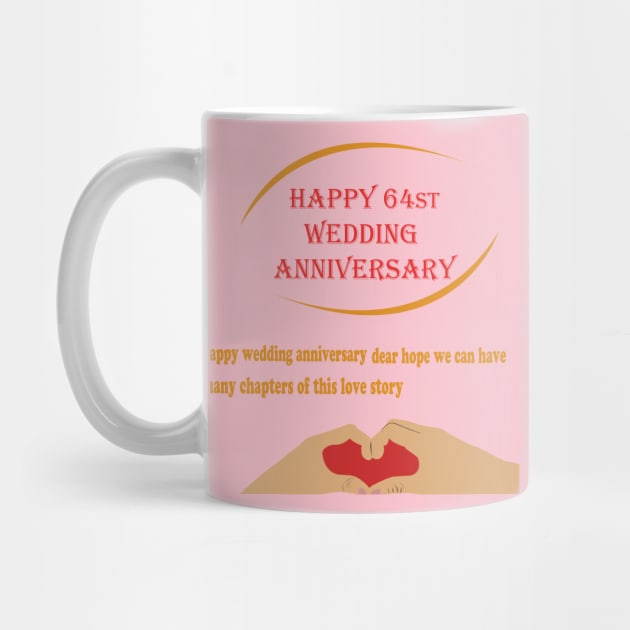 happy 64st wedding anniversary by best seller shop